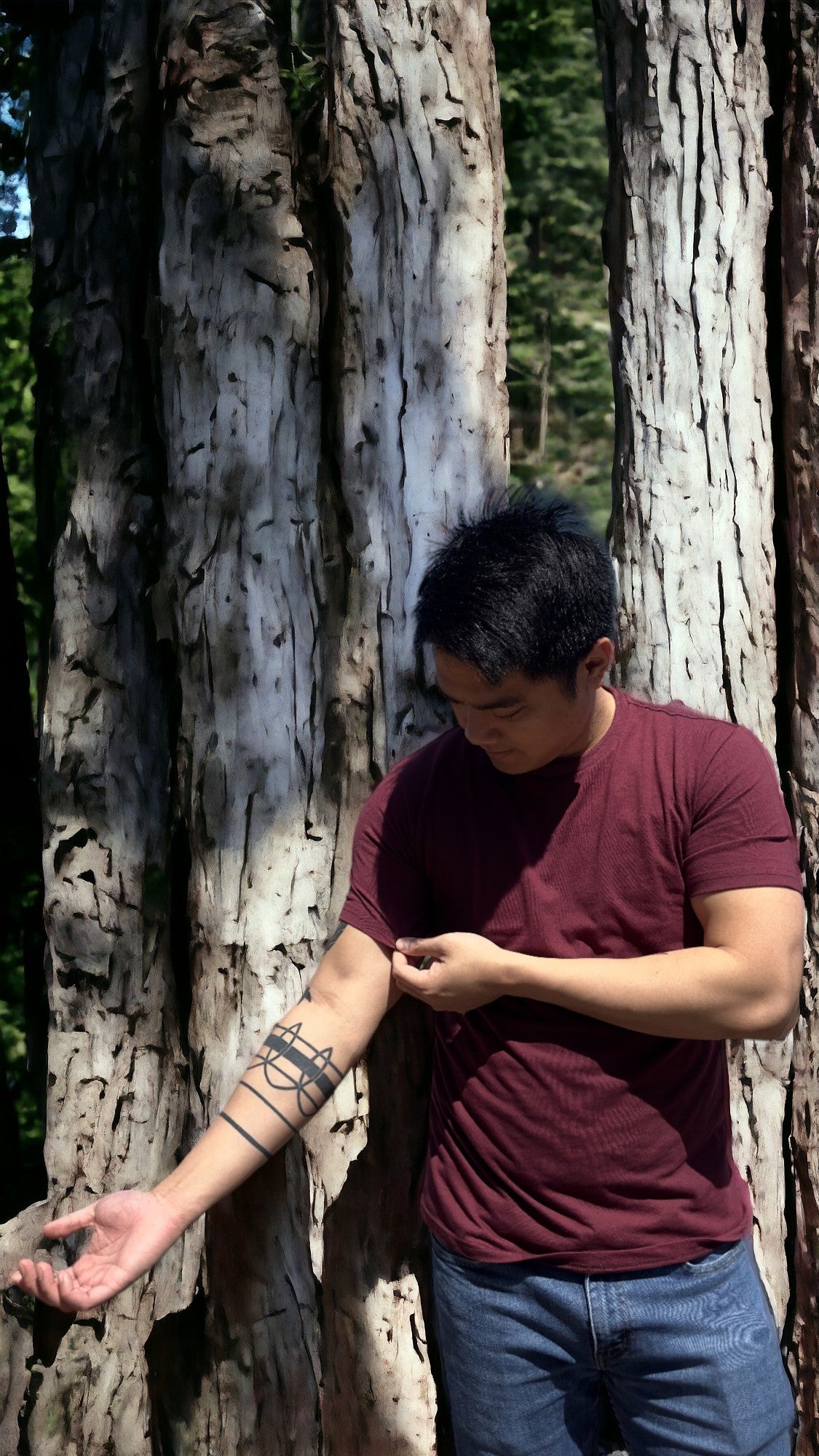 Old Reliable Maroon Crew Neck Short Sleeve Shirt